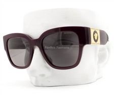 Versace Sunglasses Bordeaux Polarized Gray Gold Logo MOD 4437U 5123/81 with Case
