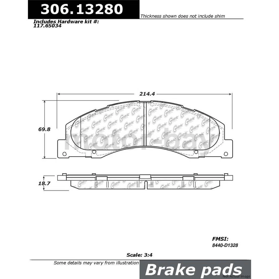 Pastillas de freno delanteras y rotores para Ford E-150 2008 2009 2010 2011 2012 2013 2014 Foto 4 de 4