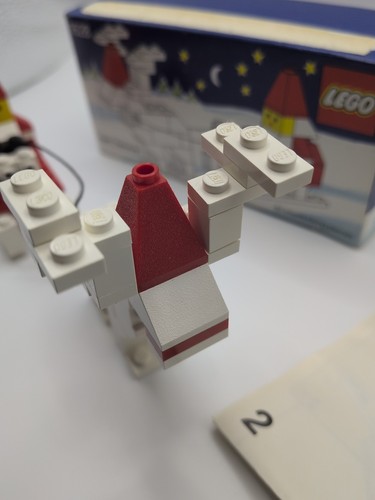 Vtg Lego 1628 Santa Claus Figure Reindeer Christmas Holiday 1989 Complete & Box - Picture 3 of 15