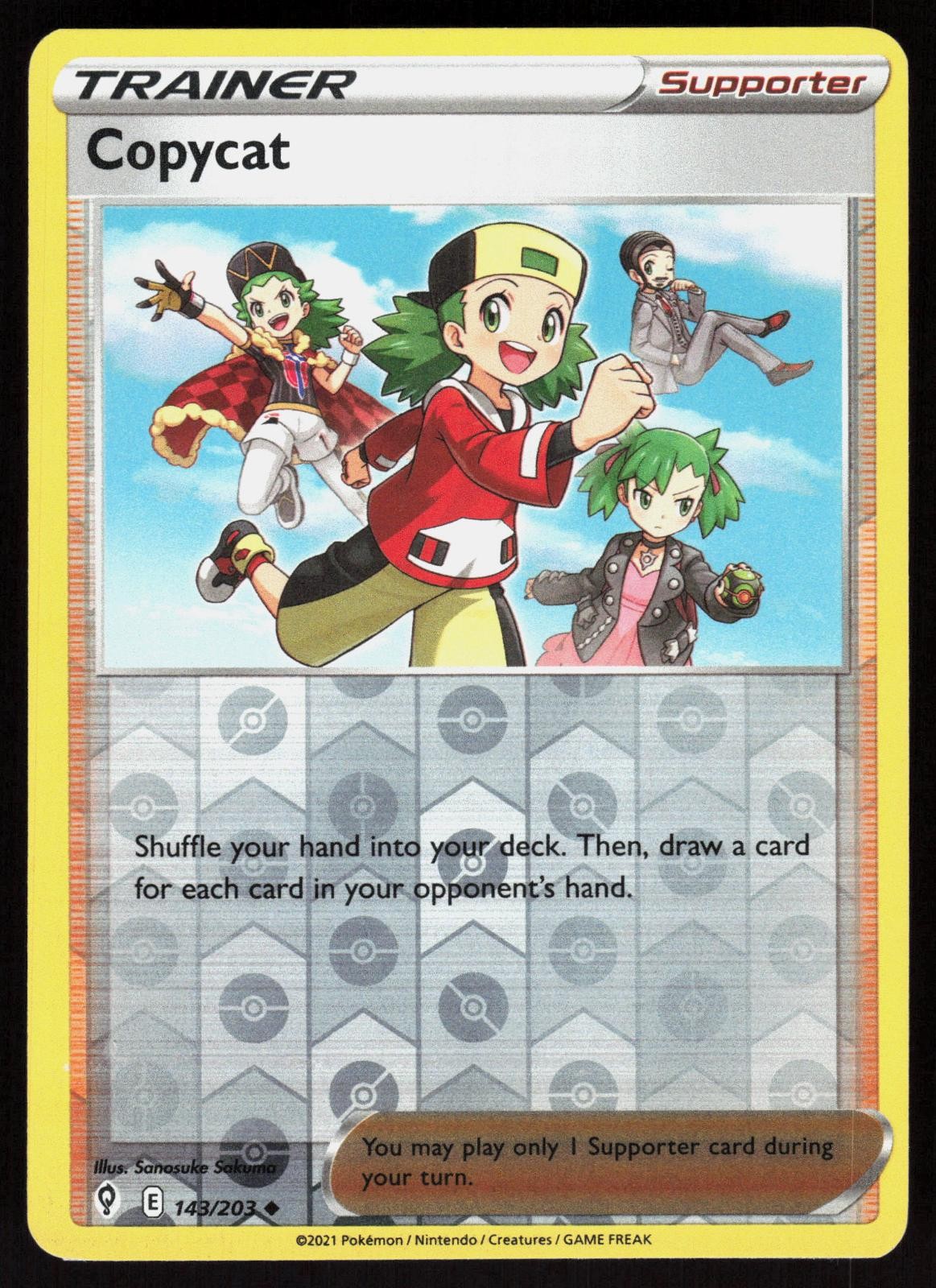 Copycat 143/203 Uncommon Evolving Skies Pokemon Reverse Holo Lightly Played