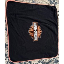 Harley-Davidson Orange/Blanket Small Blanket 26 x 30 Baby Blanket