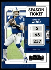 2021 Panini Contenders Carson Wentz Indianapolis Colts #41