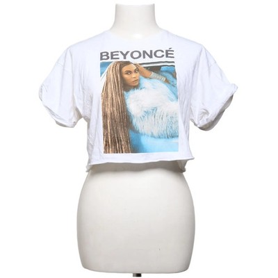 Beyonce, T-shirt, Größe: M, Weiß, Baumwolle, Print, Damen #HVW