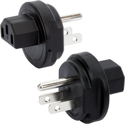 2 Pack NEMA 5-15P to C13 Plug, WINXUS NEMA 5-15P Male to C13 AC Power Adapter, 3