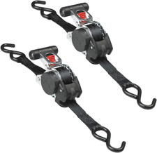 3238EURDAT Cinghie Di Fissaggio Con Moschettone, Nero, Set Di 2, 3 M X 25 Mm