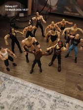 Eleven WWE Wrestling Figures Sting,road Dogg Kane, Goldberg And More