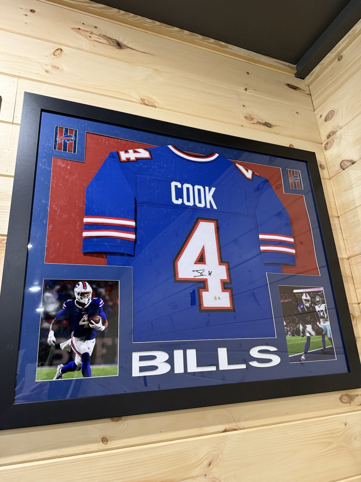Lawrence Taylor Autographed Signed Buffalo Bills James Cook Jersey Beckett Certified 