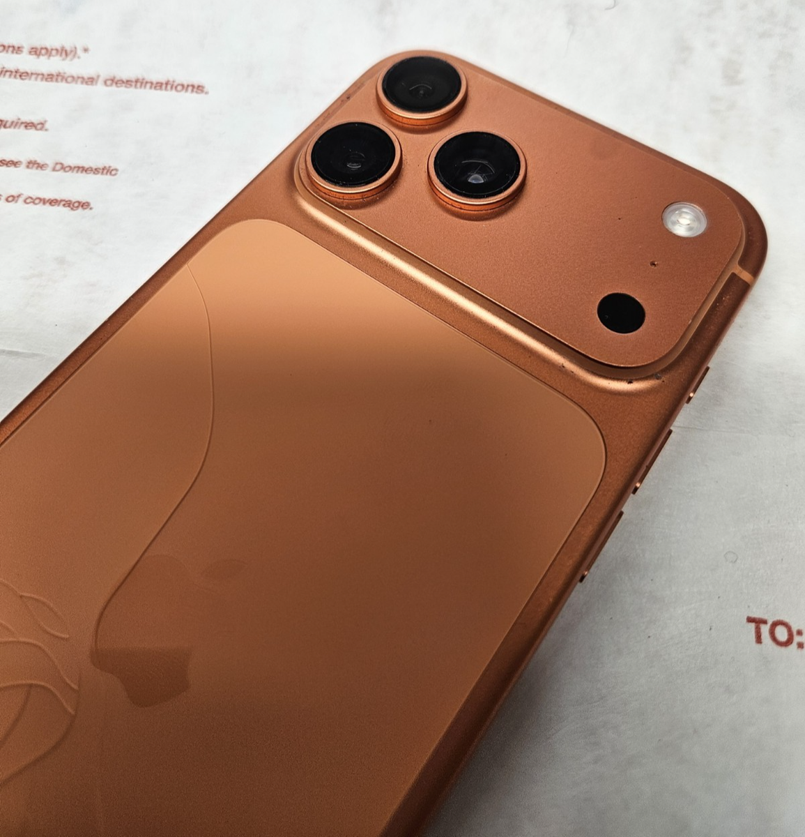 iPhone 17 Pro Max Cosmic Orange 256GB Factory Unlocked 100