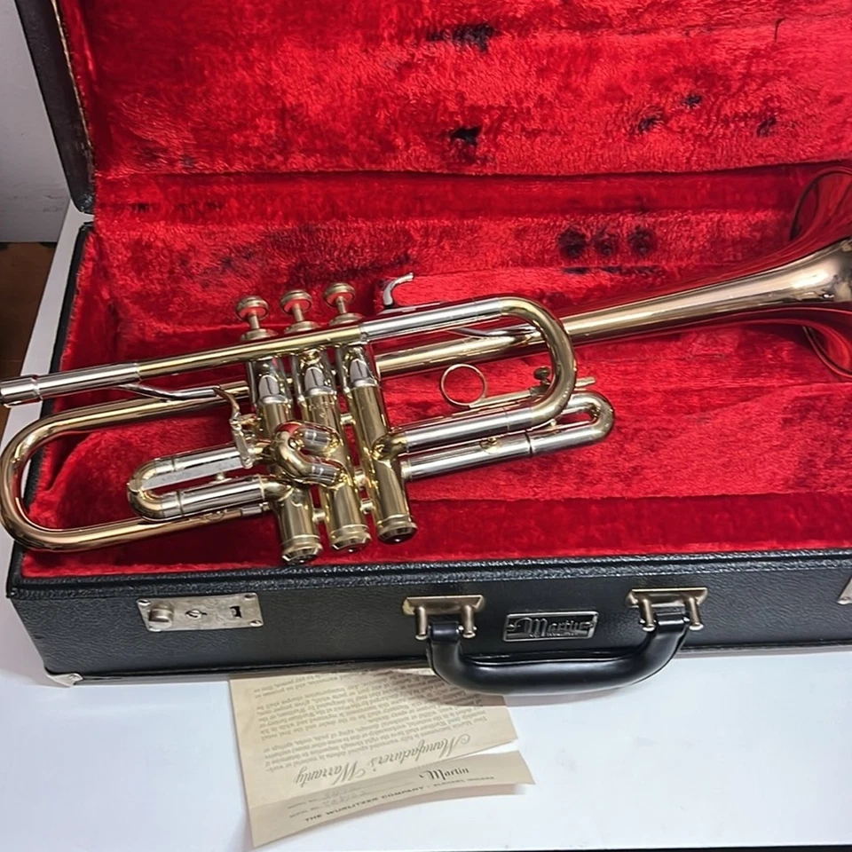 Martin Magna 1966 C * Trompete personalizado com estojo rígido original Martin/Wurlitzer - Imagem 3 de 4