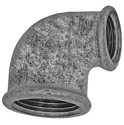 Temperguss Fittings verzinkt Winkel 90 Grad reduziert IG Nr.90 Temperguß Fitting