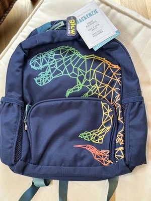 Pottery Barn Kids Mackenzie T-Rex Blueprint SMALL Backpack NEW Glow in the dark