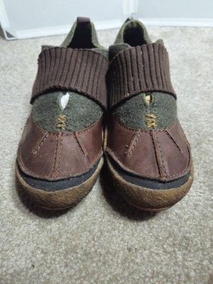Size 8.5 Merrell Montreal Chestnut Leather Wool Slip On Duck Toe Women Shoes 