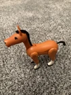 Vintage Fisher Price little people brown horse black mane & tail - farm animal