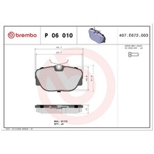 Brembo Bremsbelagsatz Bremsklötze vorne 34111154442 34111154443 | 21173372