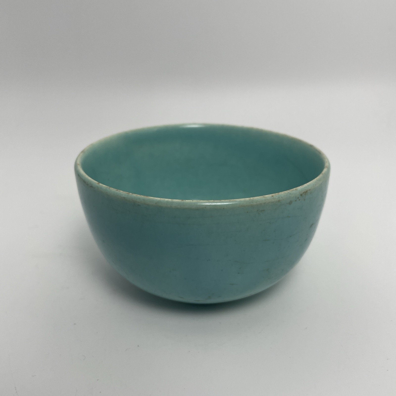 Bauer Pottery Turquoise Small Bowl 4” MCM VTG