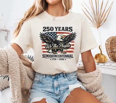 Eagle Flag We The People USA Patriotic Anniversary Comfort Tee