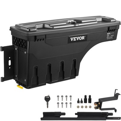 Versatile 6.6Gal/25L 75lb Load Truck Storage Box Lockable Black