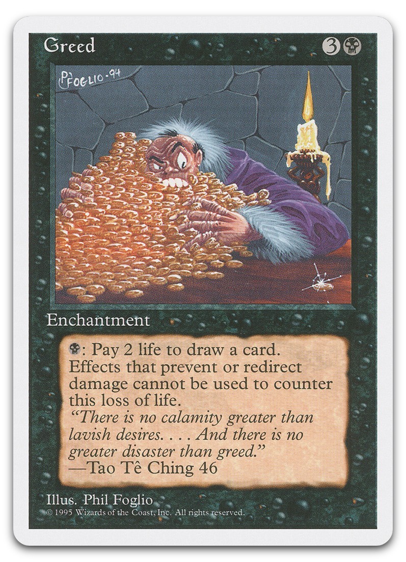 Greed (LP) Fourth Edition 4ED Magic MTG