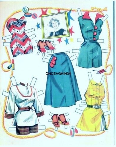 MUÑECAS DE PAPEL ROMERO CLOONEY VINTAGE SIN CORTAR AÑOS 50 ~ #1 MEJOR VENDEDOR DE REPRODUCCIÓN - Imagen 3 de 9