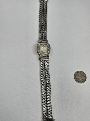 Gabrielle Bruni 925 14k Double Wheat 0.25ctw Diamond Bracelet
