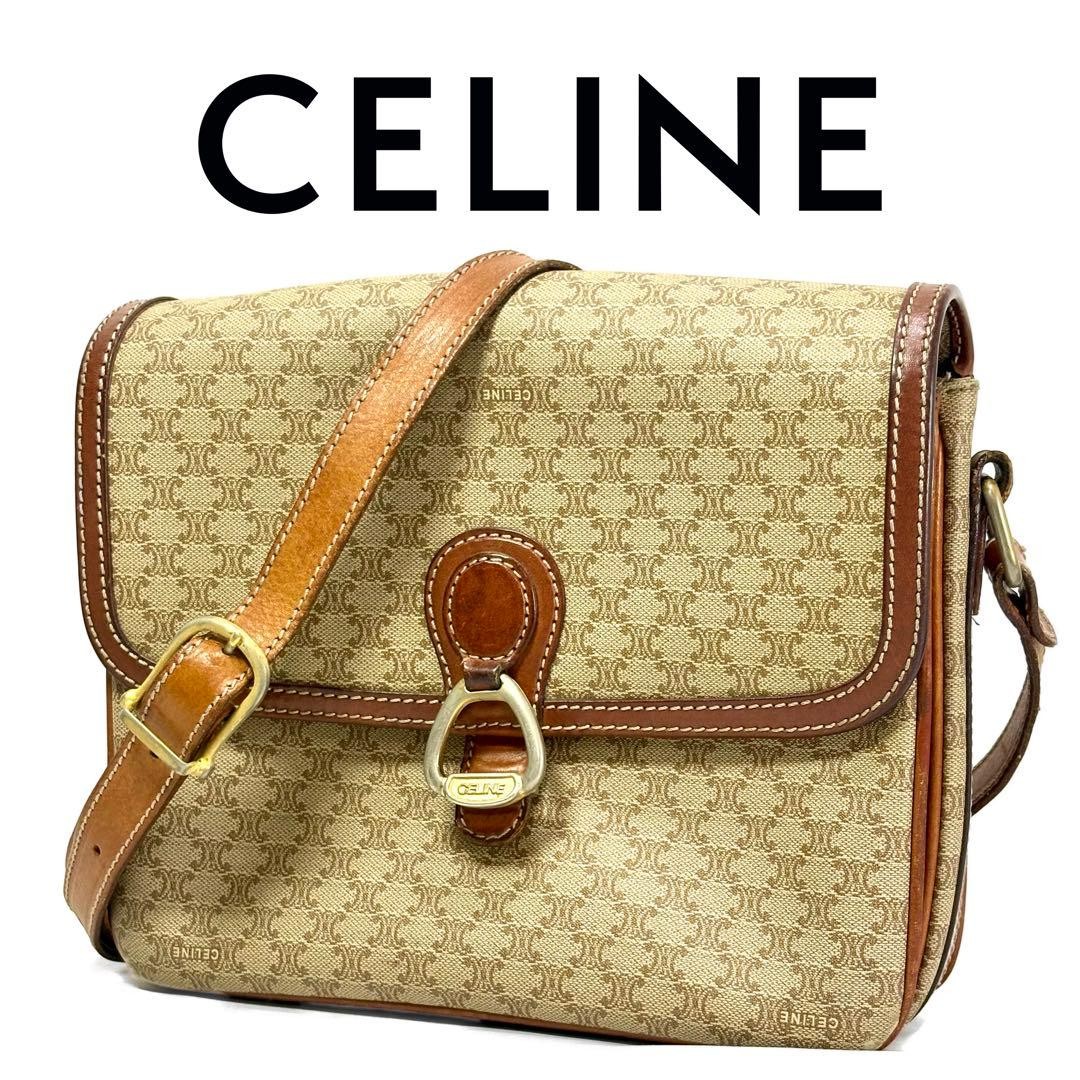 Rare Popular CELINE Macadam Pattern Shoulder Bag … - image 1
