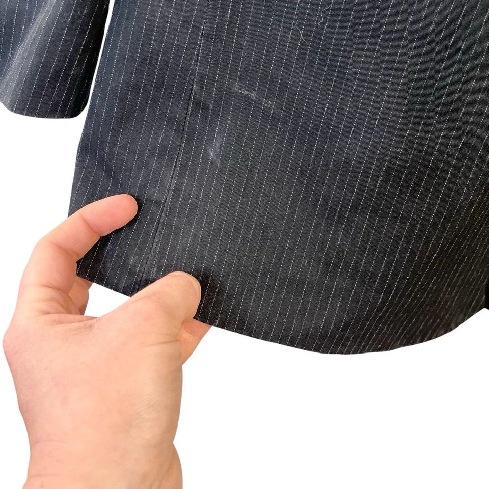 Chaqueta Blazer a Rayas $350 SCOTCH AND SODA Rara Denim Azul-Gris Talla L 50 Foto 4 de 4