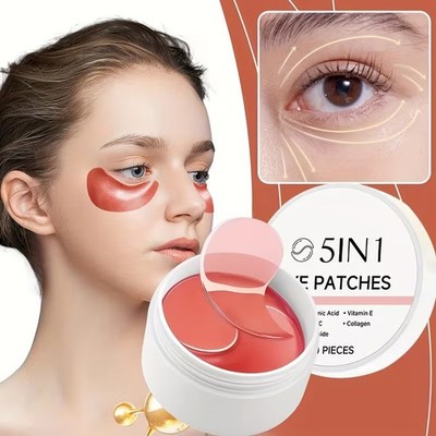 60PCS 5-In-1 Collagen Eye Patches Anti Aging ,Wrinkles Dark Circles Eye Bags