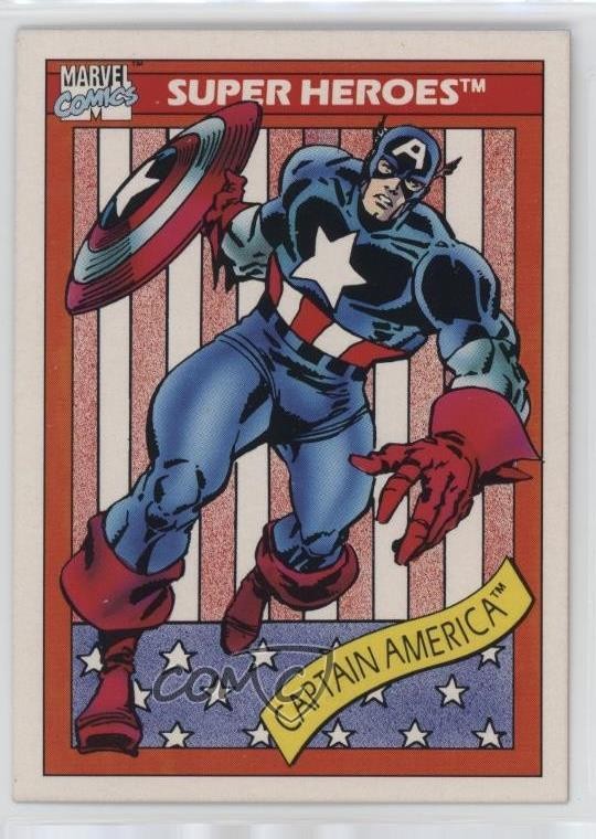 1990 Impel Marvel Universe Super Heroes Captain America #1 5n8