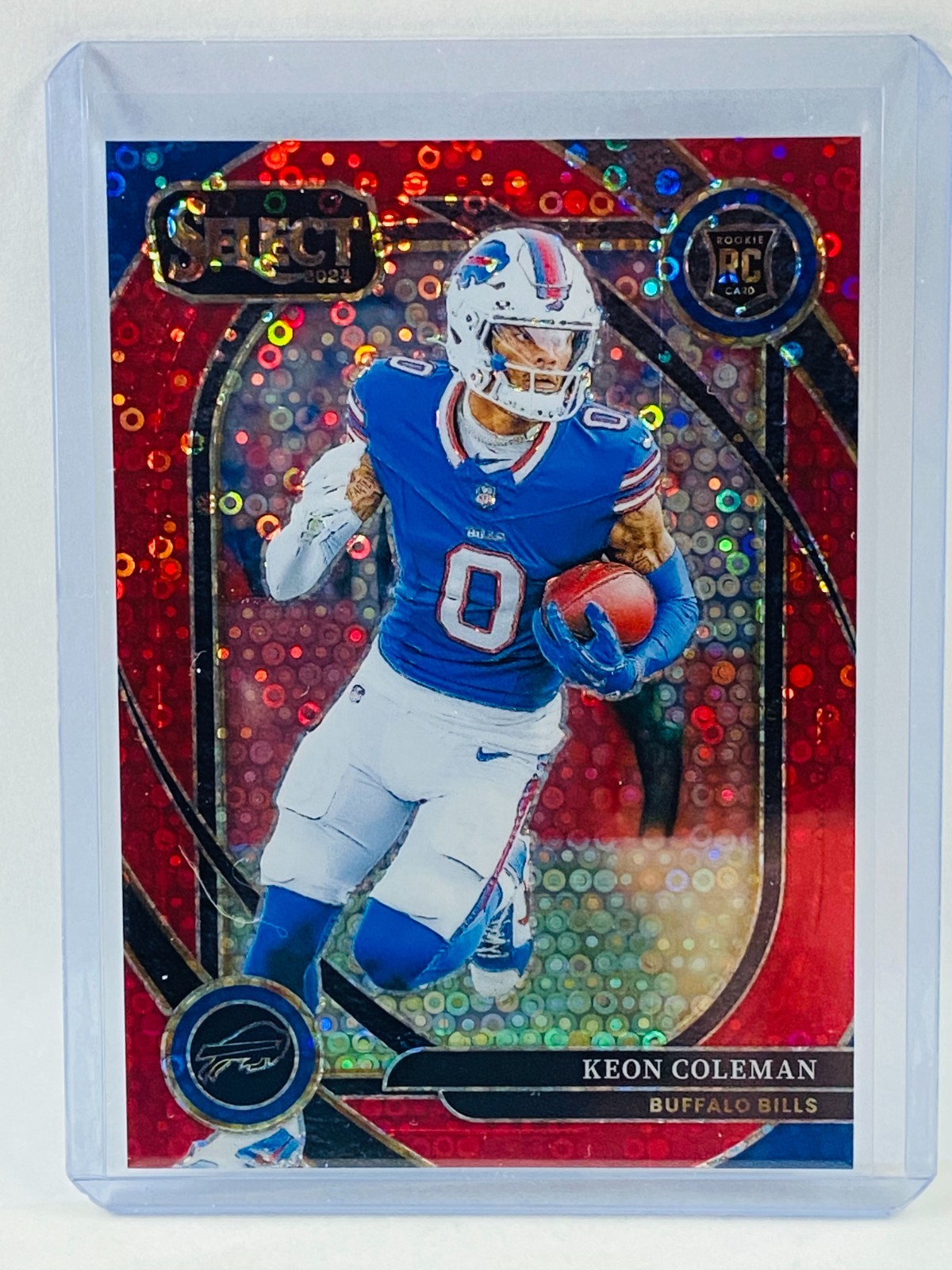 2024 Panini Select Keon Coleman RC Club Level Red Disco #45/49