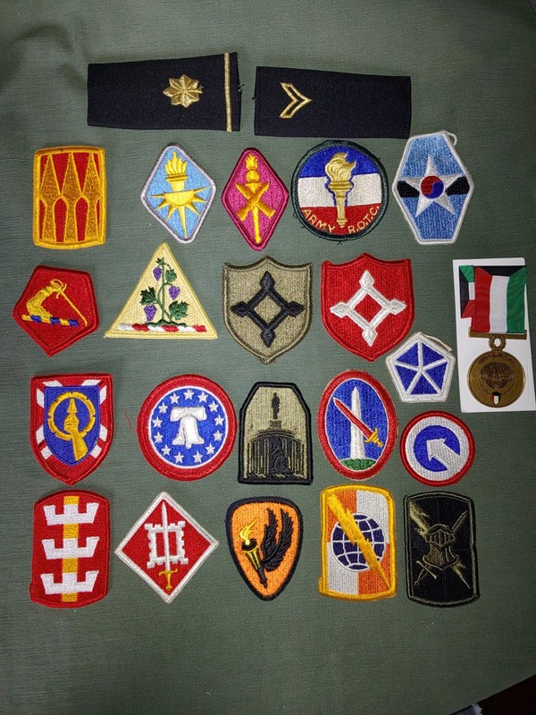 US ARMY PATCHES MEDAL LOT NATIONAL GUARD ROTC SCHOOLS SIGNAL AVIATION