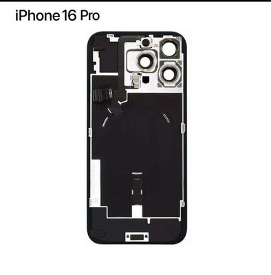 iPhone 16 Pro Series Backglas mit Mag-Safe Magneten, Wireless Charging / Natur
