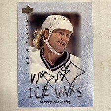 1996 Upper Deck Be A Player Ice Wars Marty McSorley Auto AA