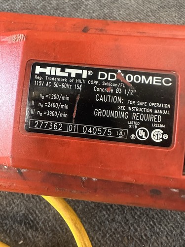 HILTI CORE DRILL DD100 MEC Concrete Core Machine Working Good - Picture 7 of 19