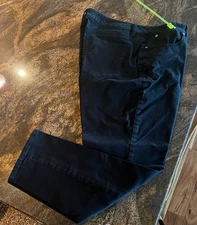 TALBOTS STRAIGHT LEG ANKLE CURVY HIGH WAIST JEANS S 12 Black 5 Pockets EUC