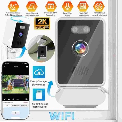 Window Camera 2K WiFi Indoor Cameras for Home Security Dog/Pet Camera Motion US