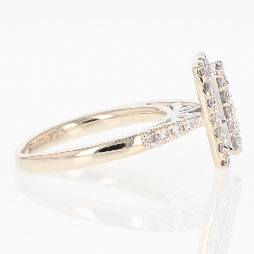 .77ctw Diamond Rectangle-Shaped Cluster Engagemen… - image 4