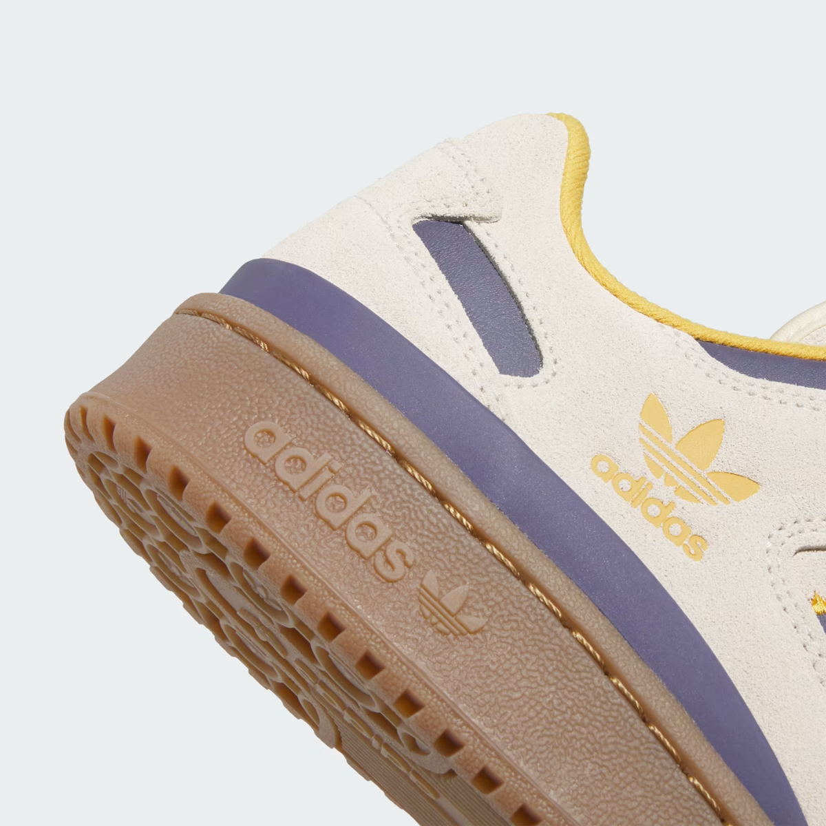 adidas Forum CL Low Mens 8 Wonder White/Preloved Violet/Preloved Yellow JQ2655 adidas Forum CL Low Mens 11 Wonder White/Preloved Violet  main image 4