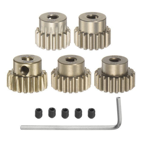 "M0.6 Ritzel-Set 3.175Mm (1/8\") Welle 16T 17T 18T 19T 20T Motorritzel(5 StüCk)"-image