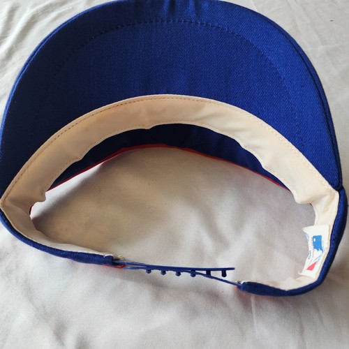 Vintage 1990 Chicago Cubs visiera corona alta cotone come tessuto etichetta marca gemelli - Foto 5 di 5