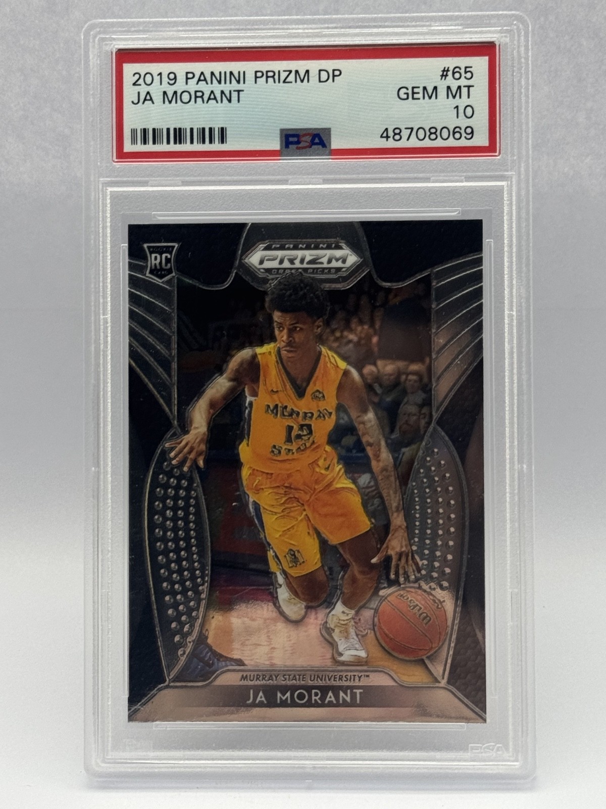 PSA 10 2019-20 Panini Prizm Draft Picks Ja Morant #65 Rookie Card Graded RC