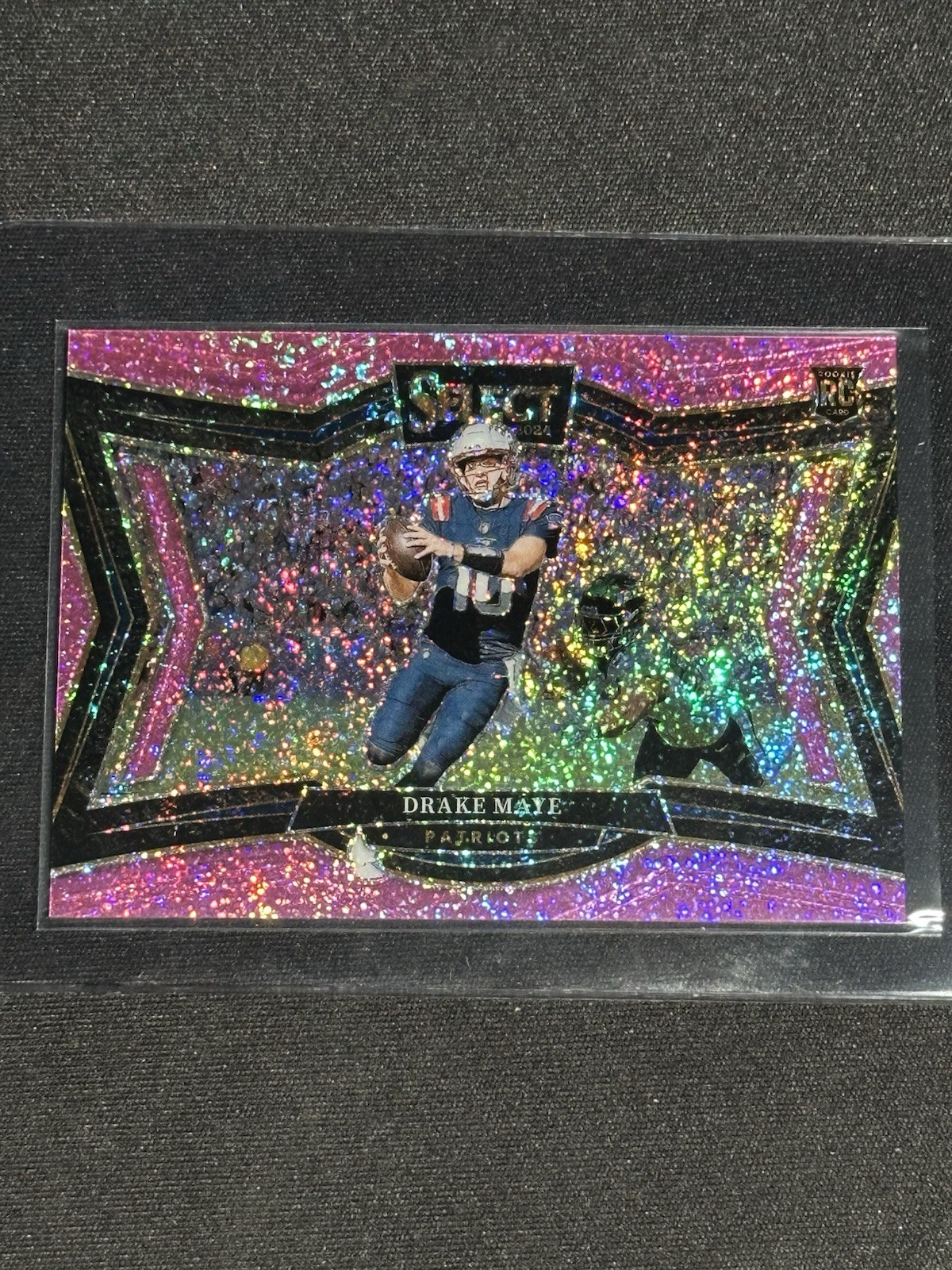 2024 Select Drake Maye Field Level Pink Glitter Prizm #475 RC # /15 Patriots