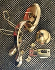 11" Schlage Bright BRASS Entry Handle Set ( Two Handles ) w/ Latch & Plates