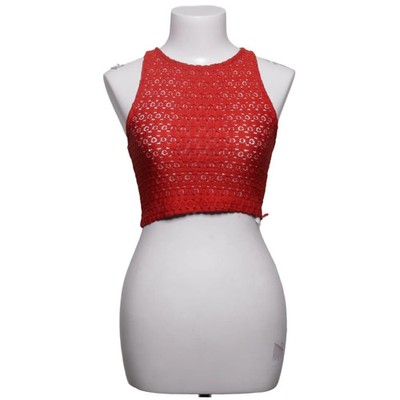 Pull & Bear, Crop Top, Größe: S, Rot, Elasthan/Polyester, Sonstiges, Spitze #Vic