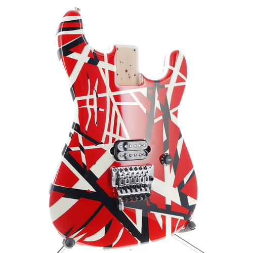 EVH Striped Series Body Red w/Black and White Stripe Finish Fully Loaded!