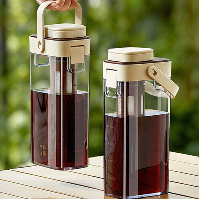 Eistee Cold Brew Maker Tragbar Kunststoff 12,5 8,6 25,7CM Abnehmbarer Netzfilter