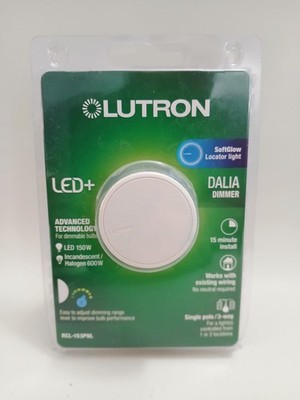 Lutron RCL-153PNLH-LA Dalia LED+ Rotary Dimmer Switch Single-Pole/3-Way Lt Almon