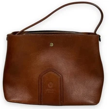 Medici Firenze Genuine Italian Leather Crossbody Purse Brown Cognac Tote Bag