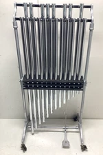 Set of Premier Orchestra Chimes 1.5" Chrome Over Brass on Musser Frame No Cracks