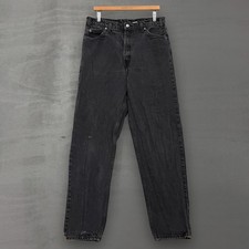 Vintage Levi's 550 Orange Tab Relaxed Fit Tapered Leg Jeans Faded Black 34 x 33