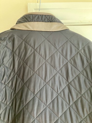 Barbour Men Jacket Powell Quilt Chelsea XL Extra Large Navy Blue Read Descrip - Picture 15 of 24